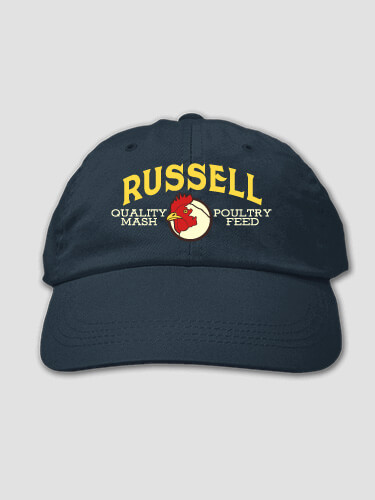 Poultry Feed Navy Embroidered Hat