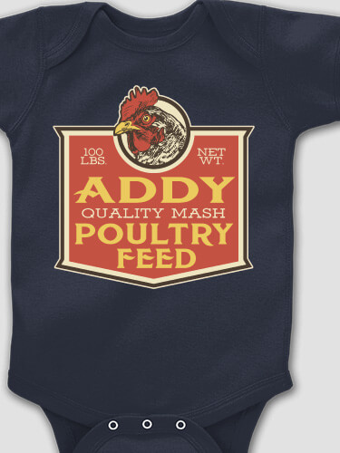 Poultry Feed Navy Baby Bodysuit