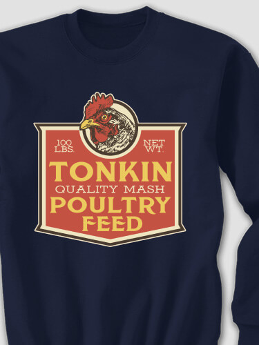 Poultry Feed Navy Adult Sweatshirt