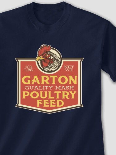 Poultry Feed Navy Adult T-Shirt