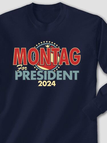 Presidential Election Navy Adult Long Sleeve