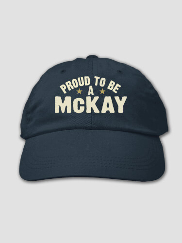 Proud To Be Navy Embroidered Hat