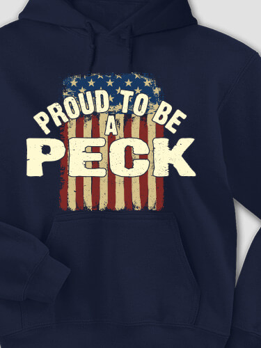 Proud To Be Navy Adult Hooded Sweatshirt