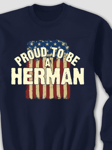 Proud To Be Navy Adult Sweatshirt