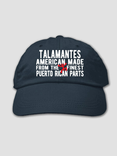 Puerto Rican Parts Navy Embroidered Hat
