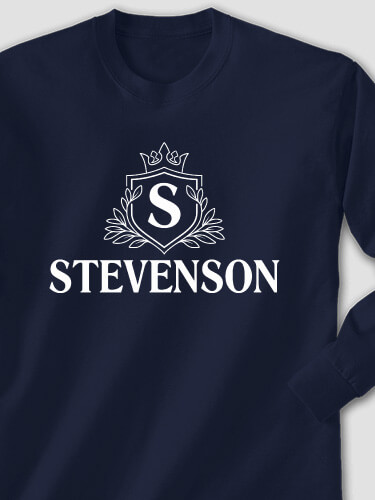 Regal Monogram Navy Adult Long Sleeve