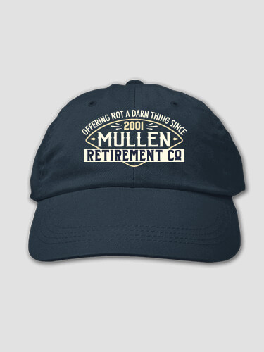 Retirement Company Navy Embroidered Hat