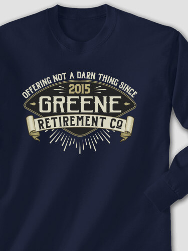 Retirement Company Navy Adult Long Sleeve