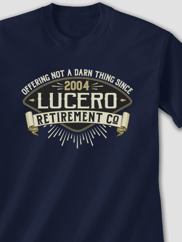 Retirement Company Navy Adult T-Shirt