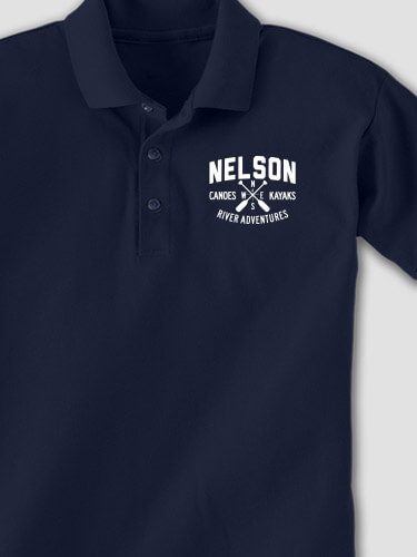 River Adventures Navy Embroidered Polo Shirt