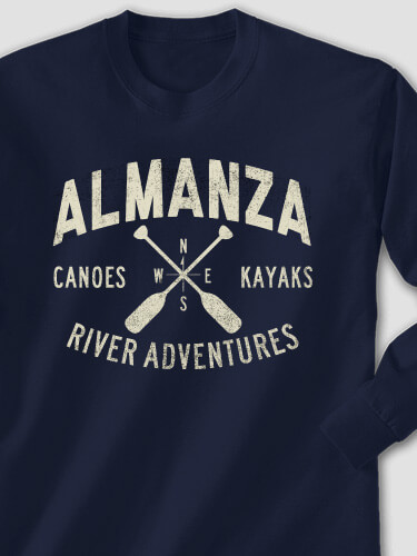 River Adventures Navy Adult Long Sleeve