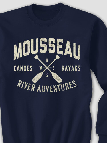 River Adventures Navy Adult Sweatshirt