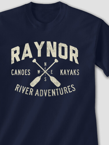 River Adventures Navy Adult T-Shirt