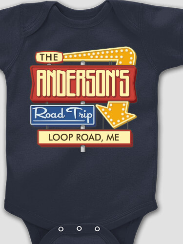 Road Trip Navy Baby Bodysuit