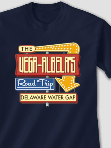 Road Trip Navy Adult T-Shirt