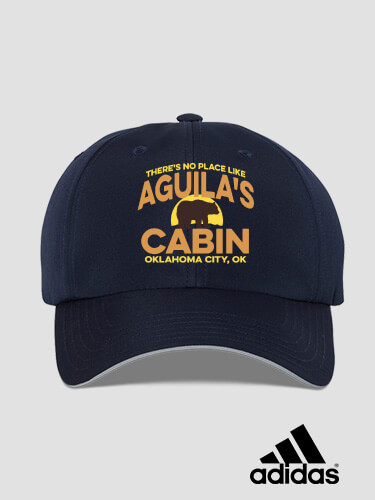 Rustic Cabin Navy Embroidered Adidas Hat