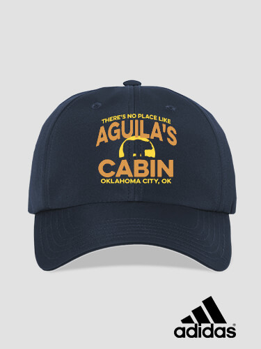 Rustic Cabin Navy Embroidered Adidas Hat