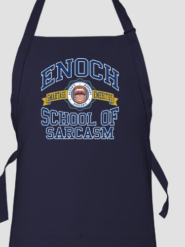 School Of Sarcasm Navy Apron