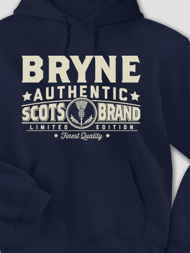 Scots Brand Navy Adult Hooded Sweatshirt