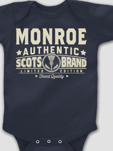 Scots Brand Navy Baby Bodysuit