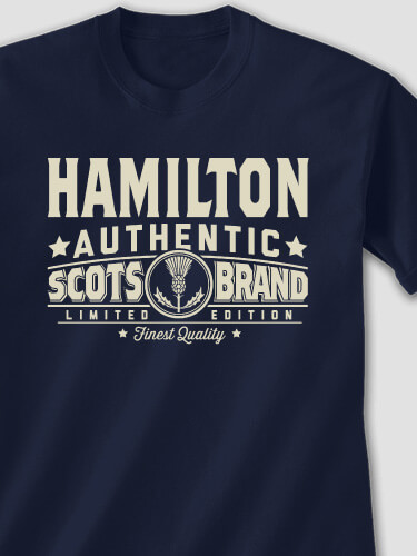 Scots Brand Navy Adult T-Shirt