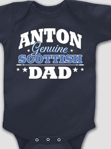 Scottish Dad Navy Baby Bodysuit