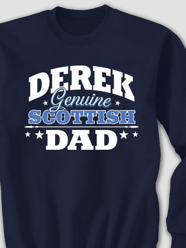 Scottish Dad Navy Adult Sweatshirt