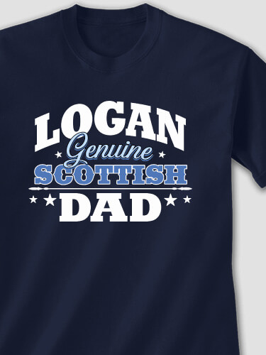 Scottish Dad Navy Adult T-Shirt