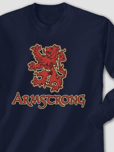 Scottish Lion Navy Adult Long Sleeve