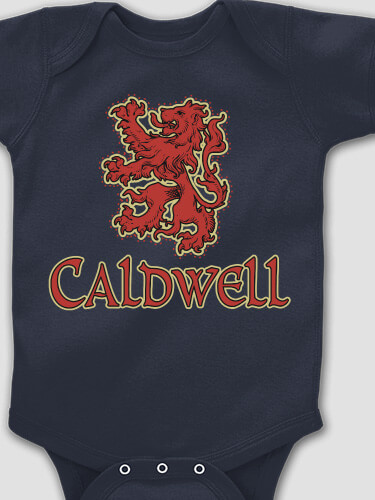 Scottish Lion Navy Baby Bodysuit