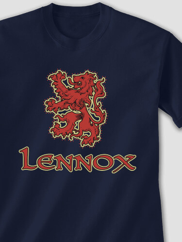 Scottish Lion Navy Adult T-Shirt