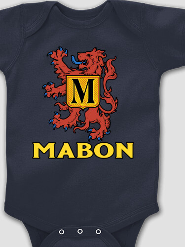 Scottish Monogram Navy Baby Bodysuit