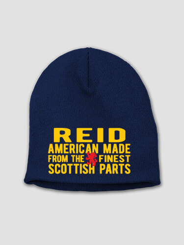 Scottish Parts Navy Embroidered Beanie