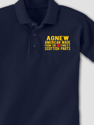 Scottish Parts Navy Embroidered Polo Shirt