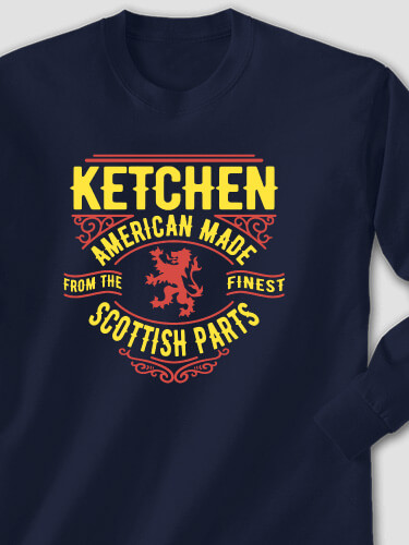 Scottish Parts Navy Adult Long Sleeve