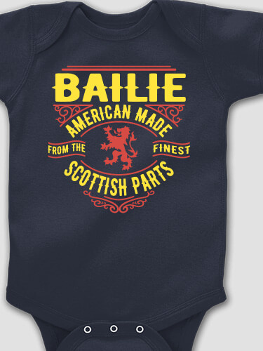 Scottish Parts Navy Baby Bodysuit