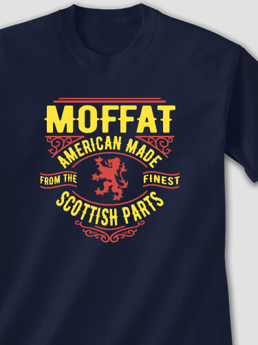 Scottish Parts Navy Adult T-Shirt