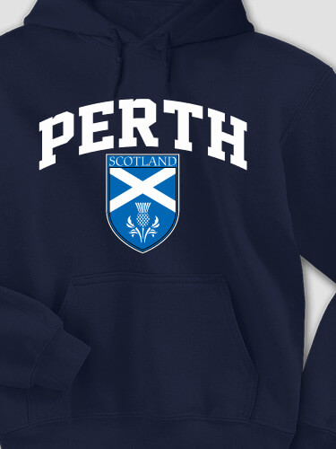 Scottish Shield Navy Adult Hooded Sweatshirt