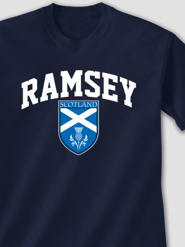 Scottish Shield Navy Adult T-Shirt