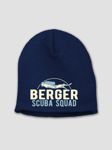 Scuba Navy Embroidered Beanie