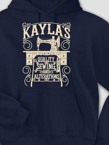 Sewing And Alterations Navy Adult Hooded Sweatshirt