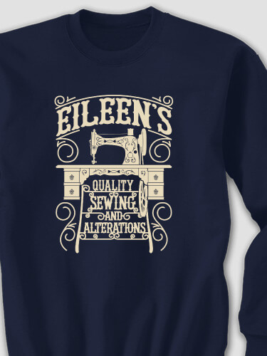 Sewing And Alterations Navy Adult Sweatshirt