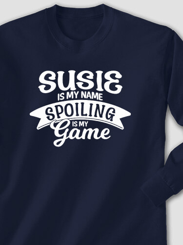 Spoiling Is My Game Navy Adult Long Sleeve