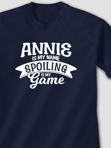 Spoiling Is My Game Navy Adult T-Shirt