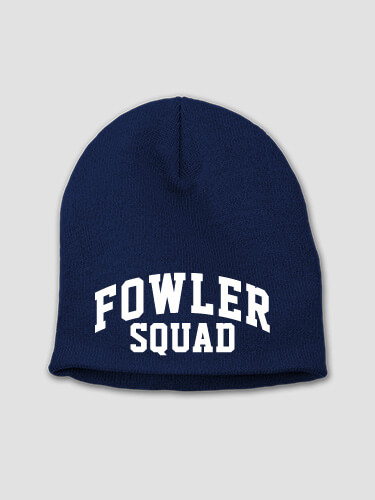 Squad Navy Embroidered Beanie