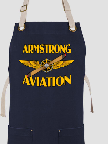 Aviation Navy/Stone Canvas Work Apron