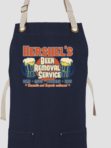 Beer Removal Navy/Stone Canvas Work Apron