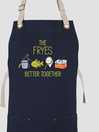 Better Together Fishing Navy/Stone Canvas Work Apron