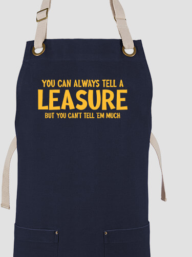 Can't Tell 'Em Much Navy/Stone Canvas Work Apron