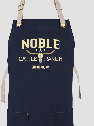Cattle Ranch Navy/Stone Canvas Work Apron